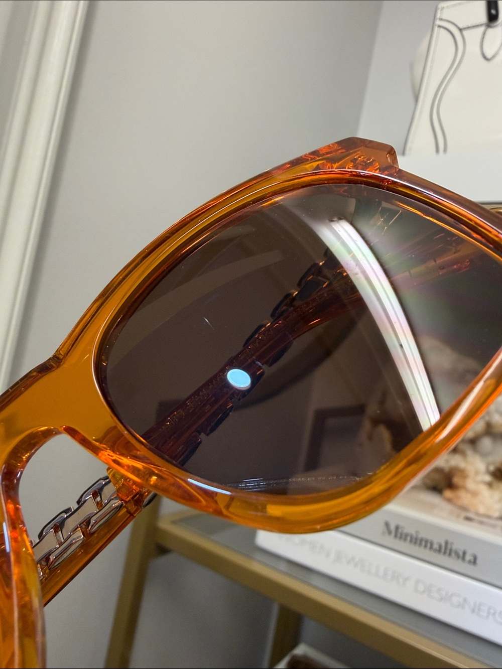 Diff Chance Sunglasses In Orange Acetate - Picture 4 of 11